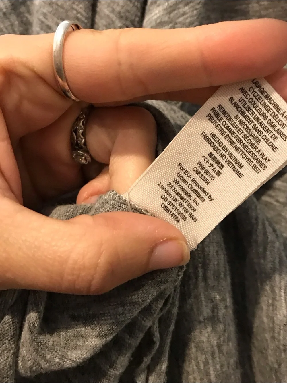 Free People We the Free Grey Cinched Sleeve Top